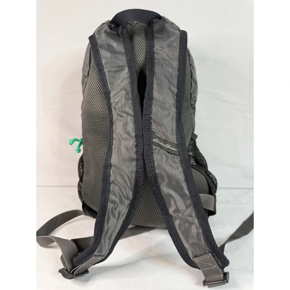 Eddie Bauer Stowaway 20L Packable Backpack Grey Green Hiking Daypack Lightweight